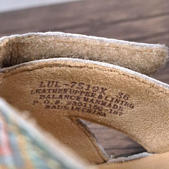 Alegria PG Lite Lula Woven Wonder Slingback Leather Sandals Women's Sz 6-6.5 NIB - Picture 10 of 11